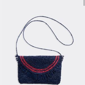 Vineyard vines pop of color straw clutch